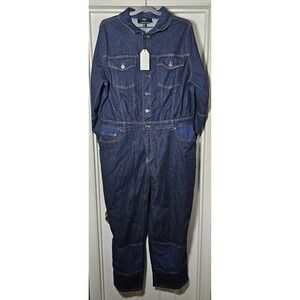Womens ERDEM X Universal Standard Denim Jumpsuit Size 18-20 Coveralls
